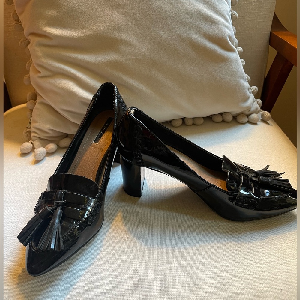 Black Patent Leather Women's Loafers